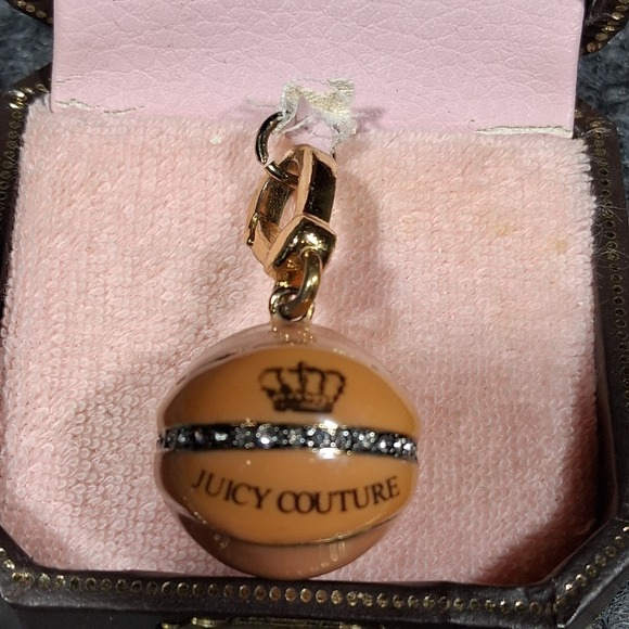 Juicy Couture Court Ball Charm Gold Tone Metal 2000's Charm Bracelet Collection - Picture 4 of 11